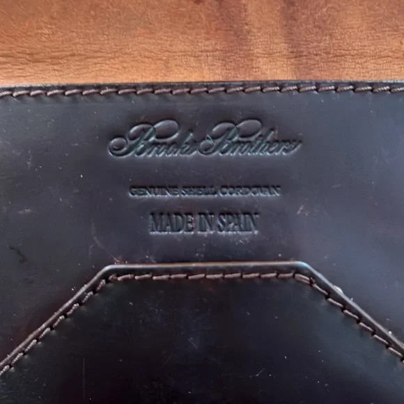 Brooks Brothers cordovan card holder new never used
